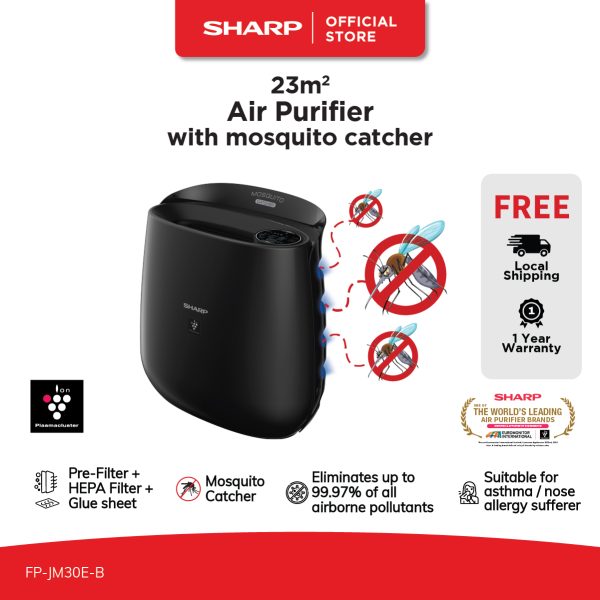 SHARP 23m² Air Purifier with Mosquito Catcher FP-JM30E-B