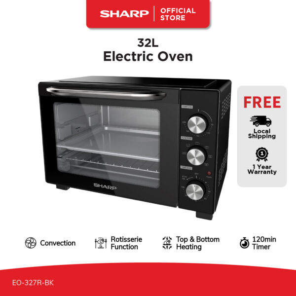 SHARP 32L Electric Oven EO-327R-BK