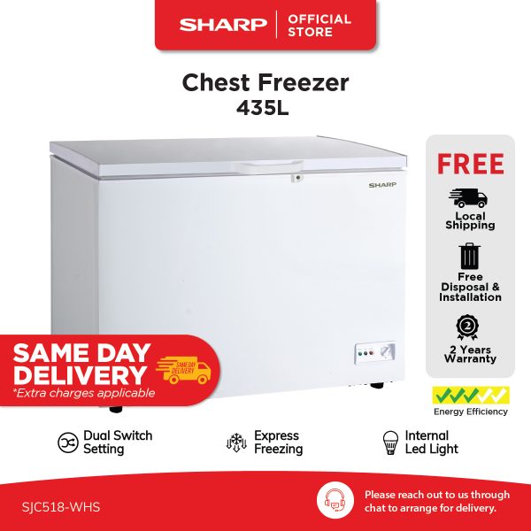 SHARP 435L Chest Freezer SJC518-WHS
