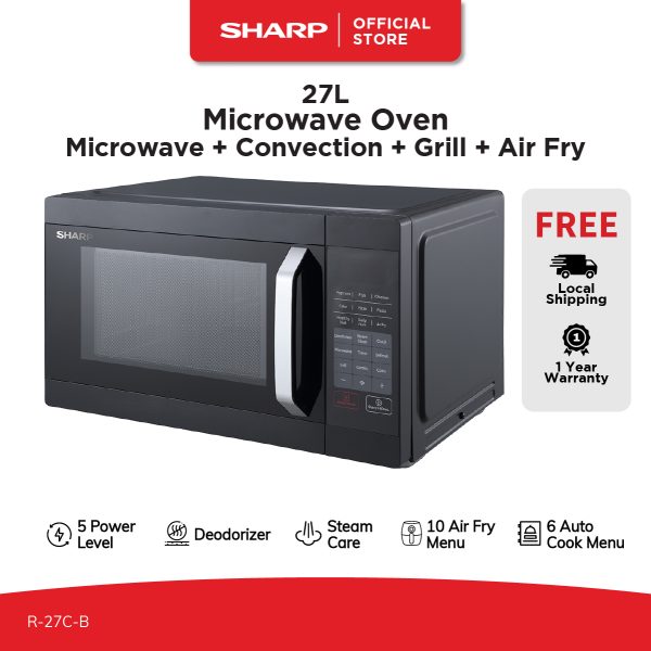 SHARP 27L Microwave Oven + Convection + Grill + Air Fry R-27C-B