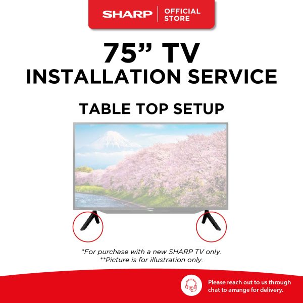 [TV INSTALLATION] TV Tabletop Setup (75")