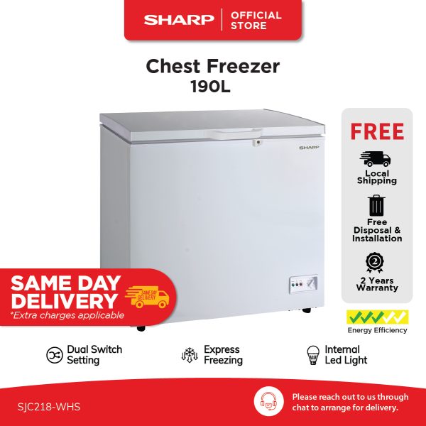 SHARP 190L Chest Freezer SJC218-WHS
