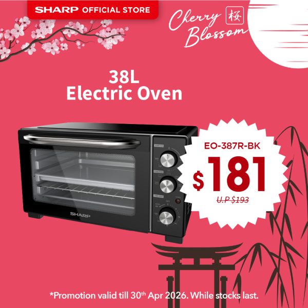 [SAKURA SALE] SHARP 38L Electric Oven EO-387R-BK