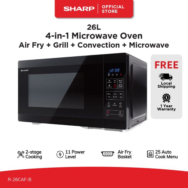 SHARP 26L Air Fry Microwave Oven - R-26CAF-B