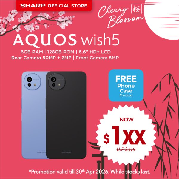 [SAKURA SALE] SHARP AQUOS wish5 Mobile Phone 128GB - Available in 2 Colours (Blue/Black)