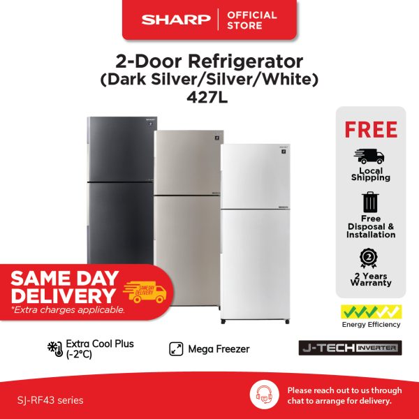 [NEW] SHARP 427L 2-Door Refrigerator SJ-RF43E Series