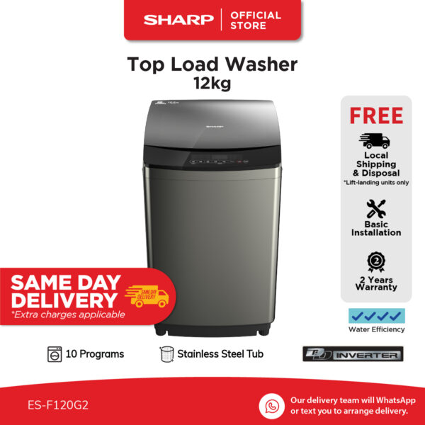 SHARP Top Load Washer (12.0kg) ES-F120G2